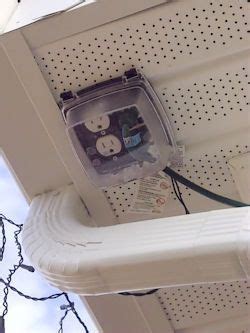 eave mount junction box|under eave electrical outlet.